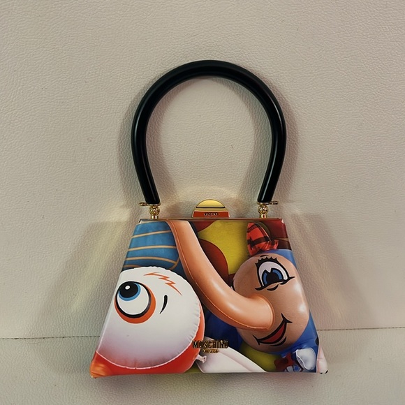 Moschino Inflatable Animals trapeze kiss lock hand crossbody bag NEW - Picture 12 of 13